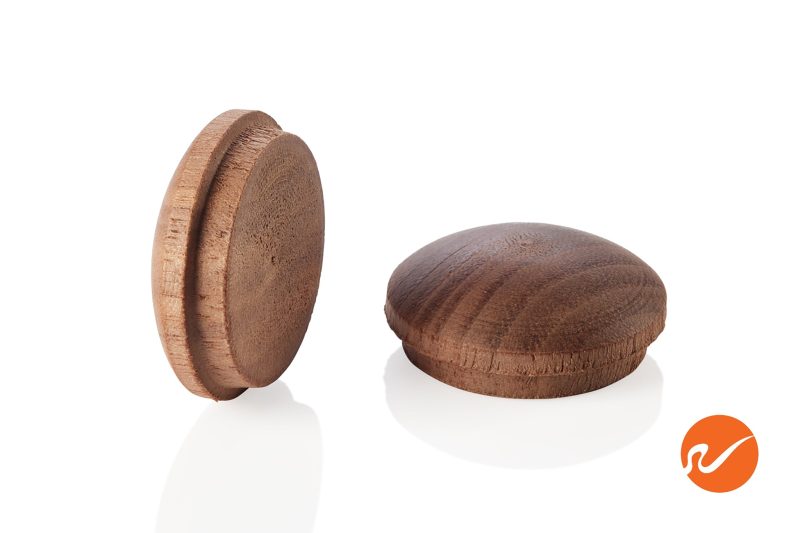 5 1000 WAL MWP 1 inch Walnut Button Top Wood Plugs Group