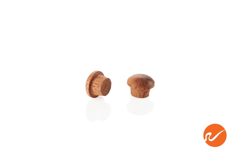 5 250 MGY MWP 1 4 inch Mahogany Button Top Wood Plugs Group