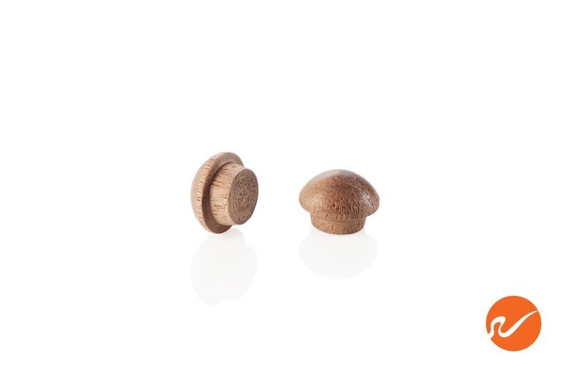 5 312 WAL MWP 5 16 inch Walnut Button Top Wood Plugs Group