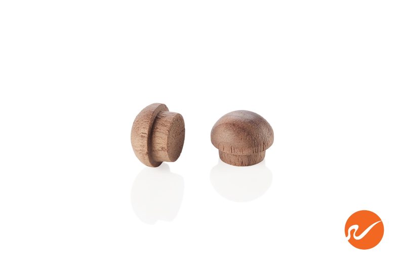 5 385 WAL MWP 3 8 inch Walnut Button Top Wood Plugs Group