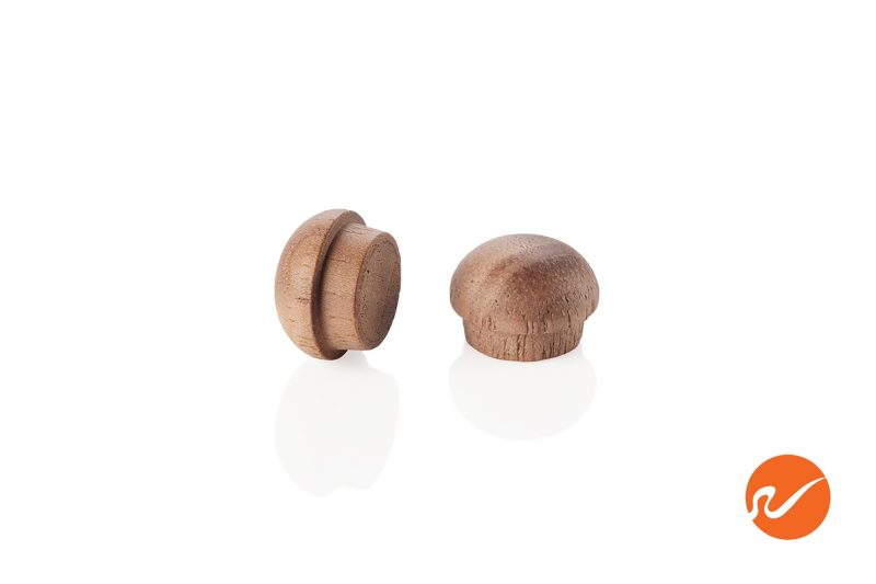 5 437 WAL MWP 7 16 inch Walnut Button Top Wood Plugs Group