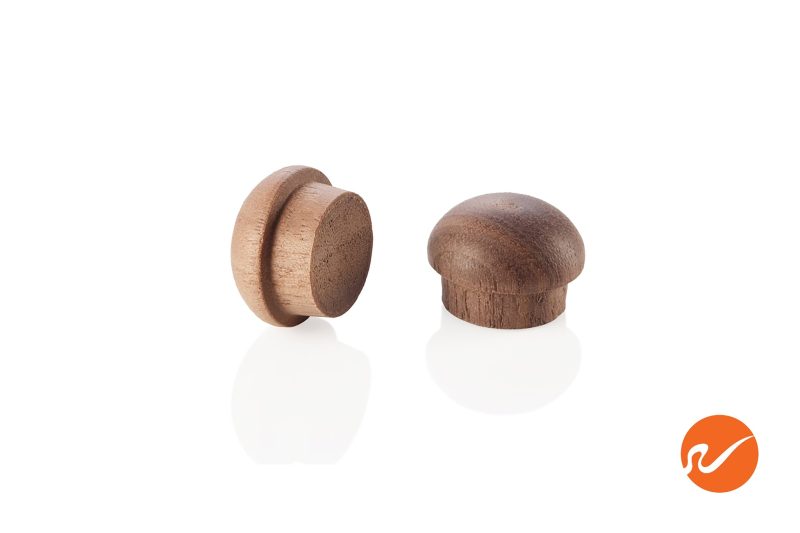 5 500 WAL MWP 1 2 inch Walnut Button Top Wood Plugs Group