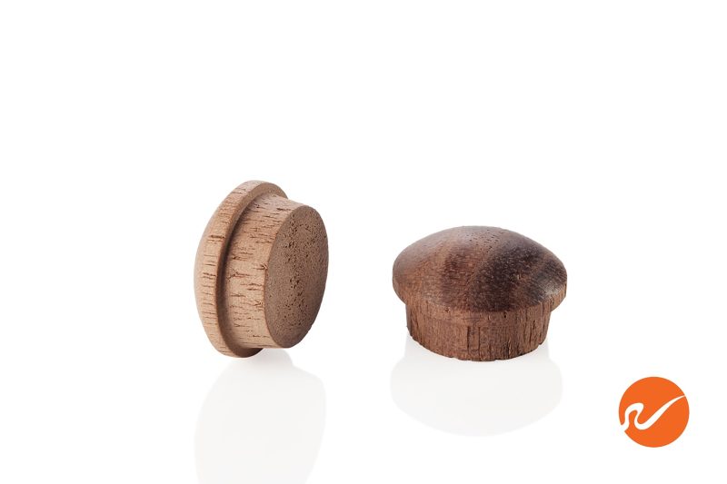 5 625 WAL MWP 5 8 inch Walnut Button Top Wood Plugs Group