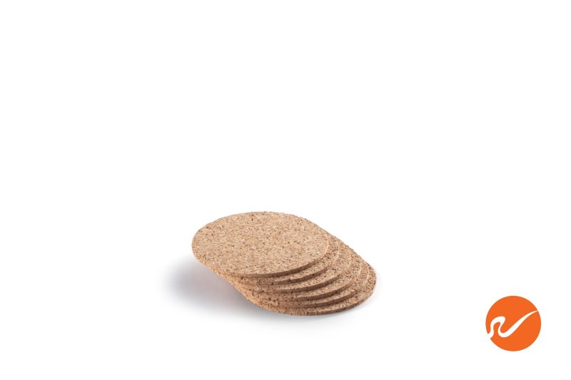 6 CIR 4 3MM 4x1 8 inch round cork coasters