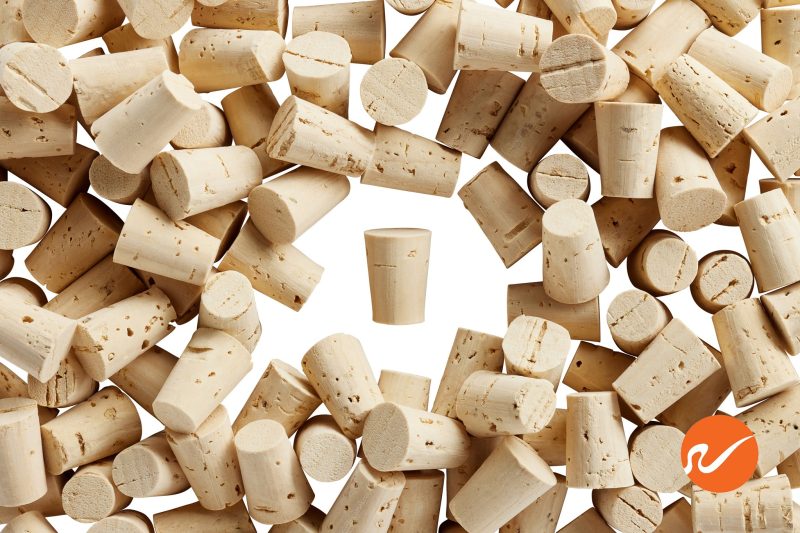 6 R02 XXXX CS Size 2 XXXX Cork Stoppers Tapered Corks WidgetCo Overhead