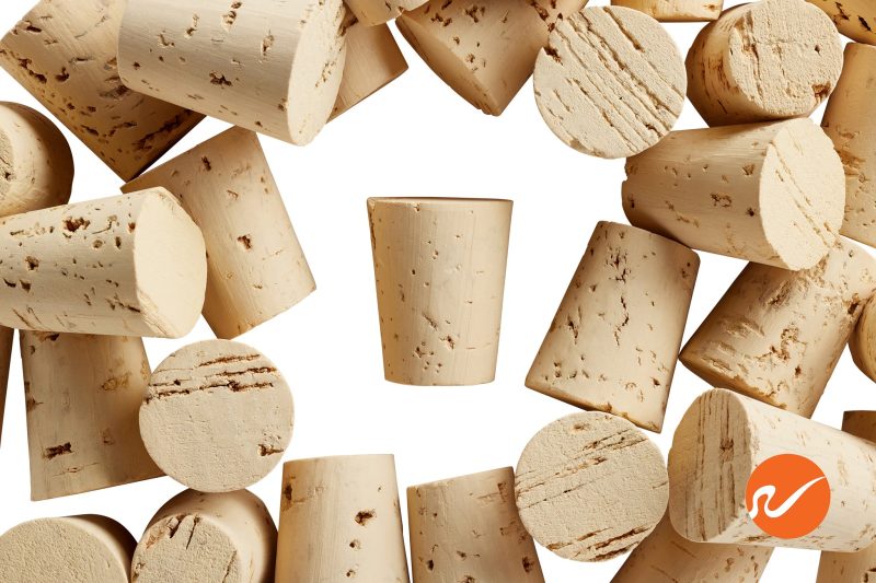 6 R10 XXX CS Size 10 Cork Stoppers Tapered Corks WidgetCo Overhead