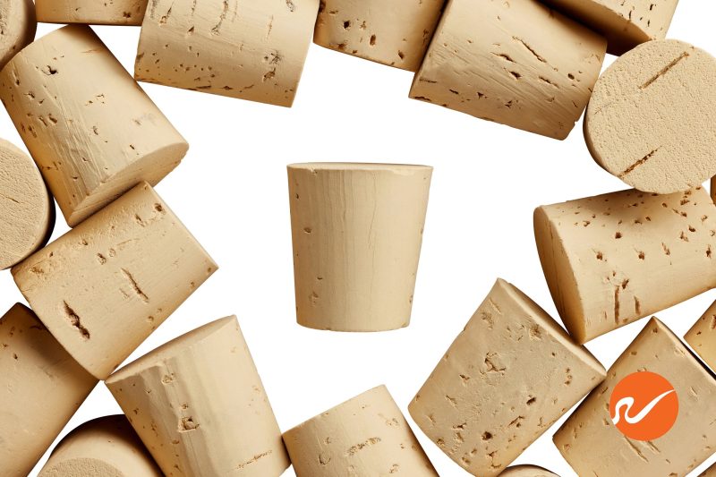 6 R12 EXTR CS Size 12 Extra Select Cork Stoppers Tapered Corks WidgetCo Overhead