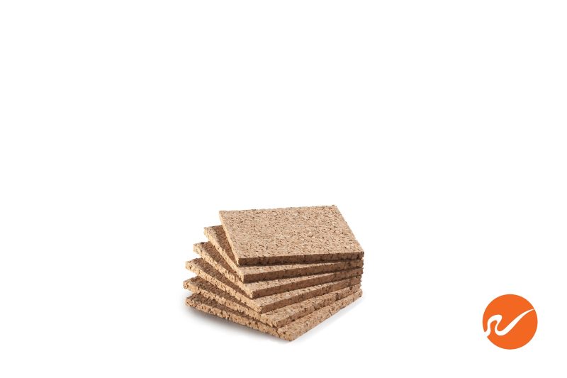 6 SQ 4 6MM 4x4x1 4 inch square cork coasters