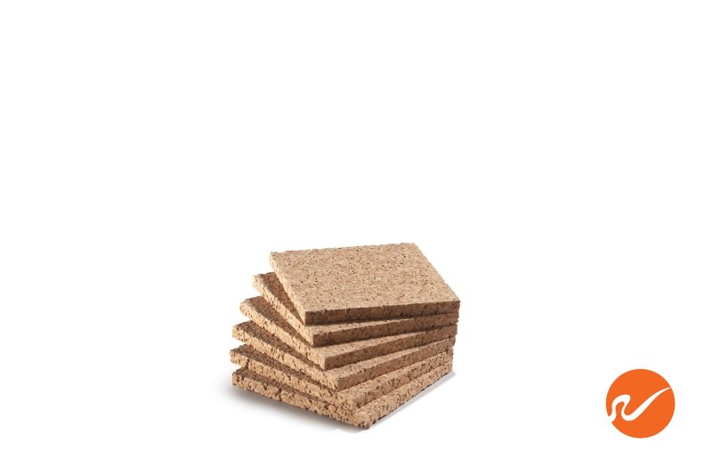 6 SQ 4 8MM 4x4x5 16 inch square cork coasters