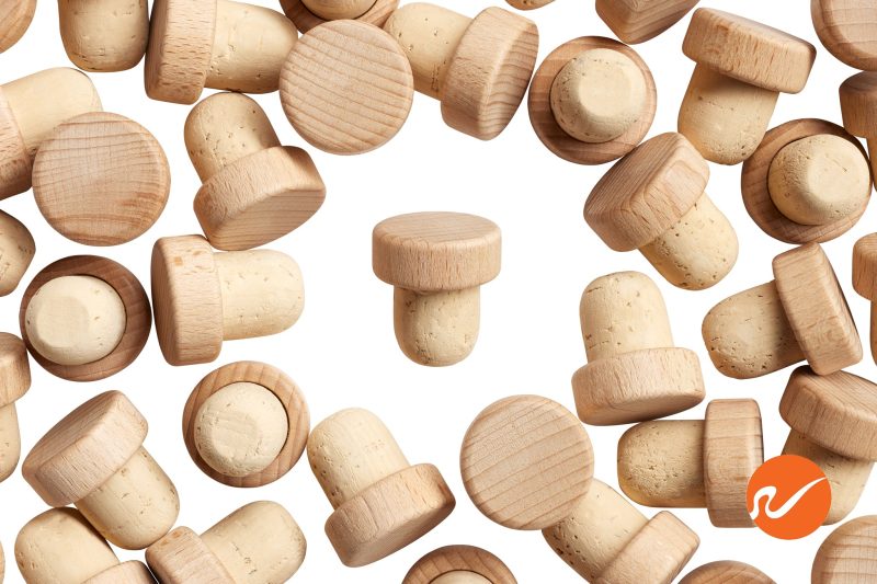 6 TT 20 5 WOOD 20 5mm Natural T Corks Wood Tops Bar Top Corks Overhead