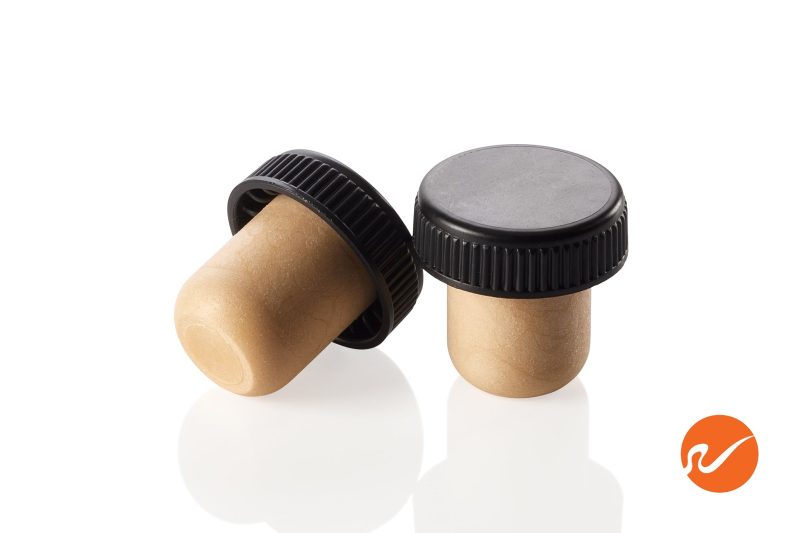 6 TT SYN 19 BL 19 5mm Synthetic T Corks Black Tops Bar Top Corks Group