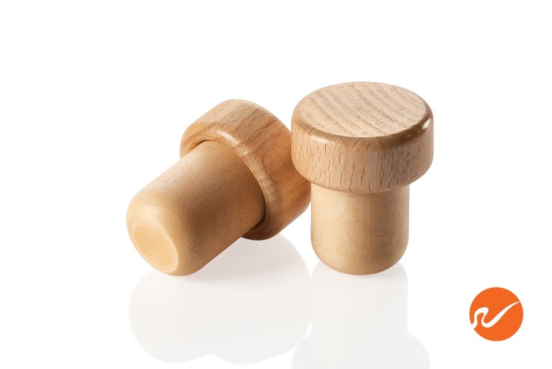 6 TT SYN 19 WO V 19 5mm Synthetic T Corks Wood Tops Varnish Bar Top Corks Group