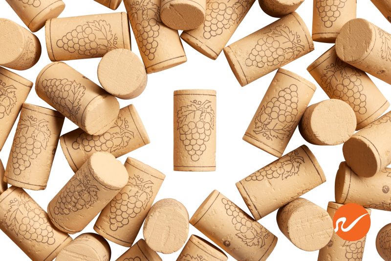 6 WCOL A 4424 WC Colmated Wine Corks A Grade Overhead