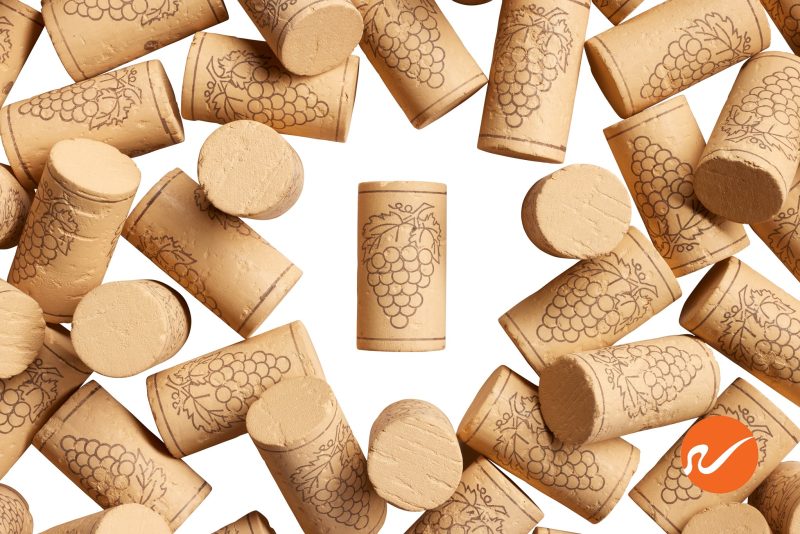 6 WCOL B 4424 WC Colmated Wine Corks B Grade Overhead