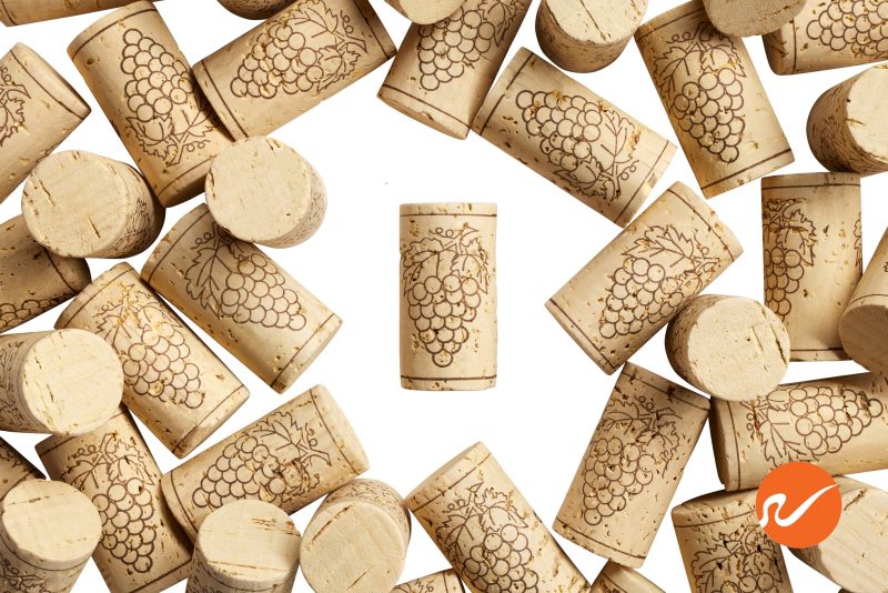 6 WFIR 4524 WC First Quality Natural Wine Corks Overhead