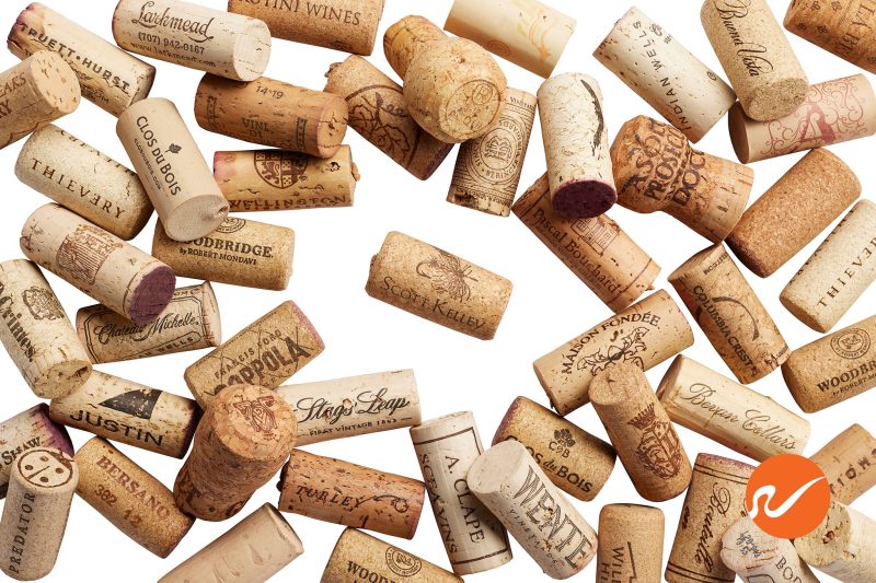 6 WUSED BBB Used Wine Corks Grade B Overhead