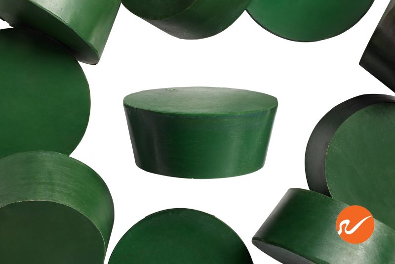 7 NR 12 S Size 12 Green Neoprene Rubber Stoppers Overhead