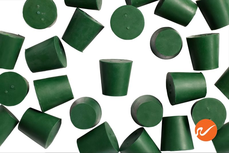 7 NR 4 S Size 4 Green Neoprene Rubber Stoppers Overhead