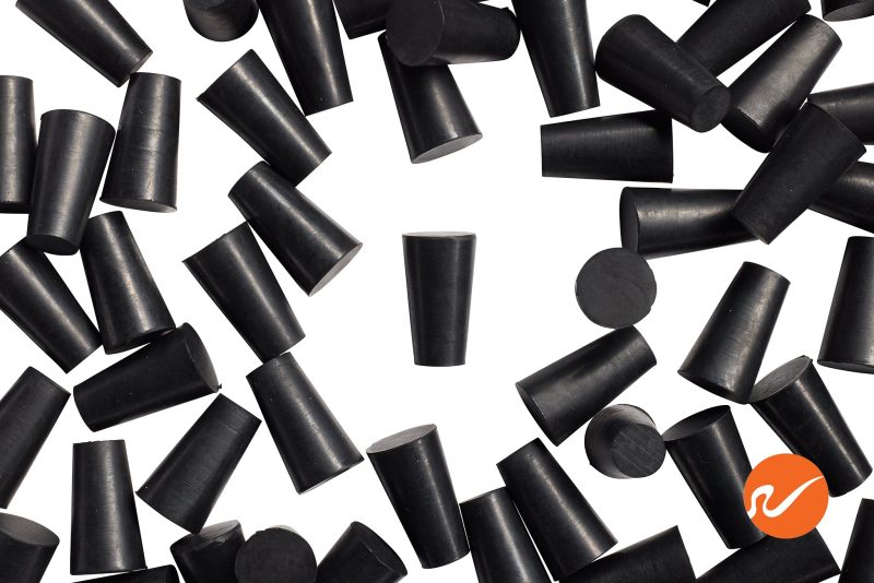 7 R00 EPDM RS Size 00 Rubber Stoppers Overhead