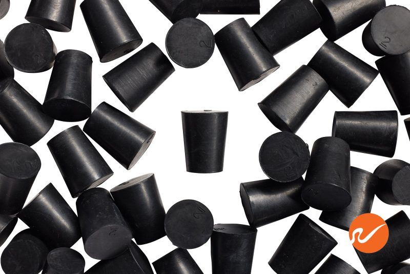 7 R02 S EPDM RS Size 2 Rubber Stoppers Overhead