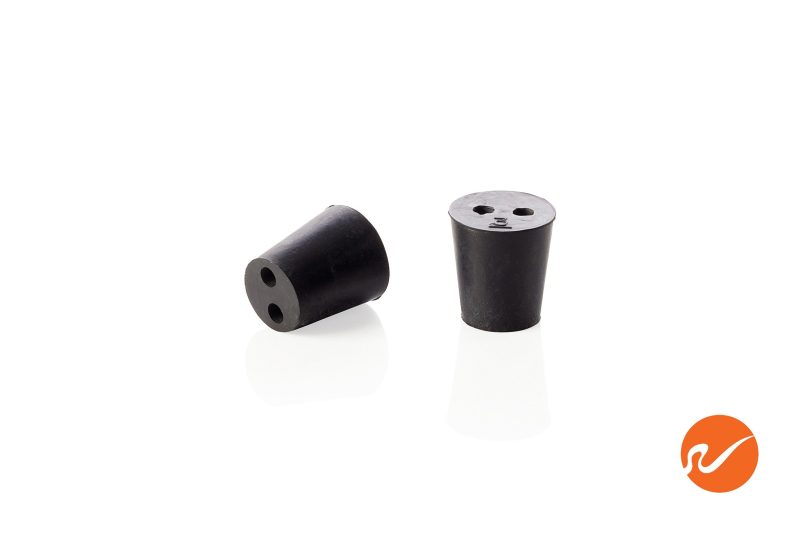 7 R03 2 EPDM RS Size 3 Rubber Stoppers with 2 holes Group