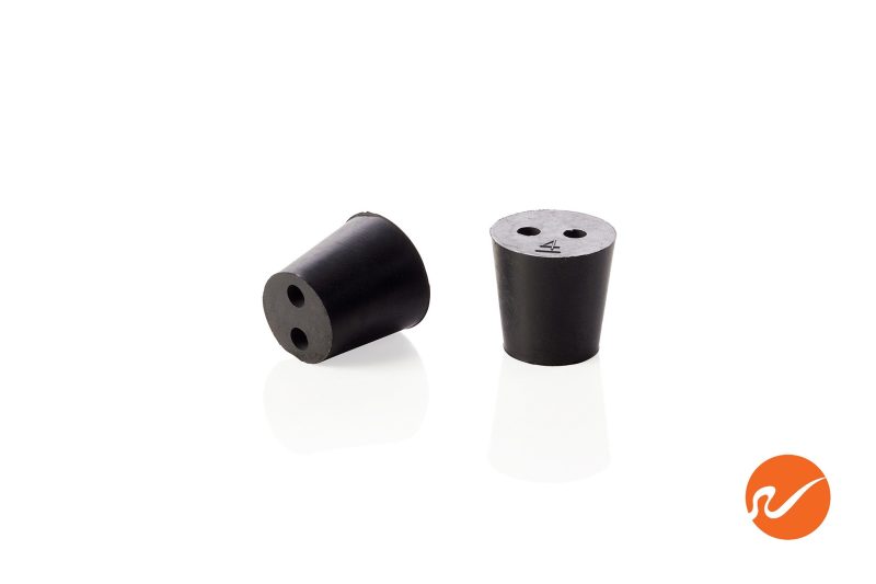 7 R04 2 EPDM RS Size 4 Rubber Stoppers with 2 holes Group