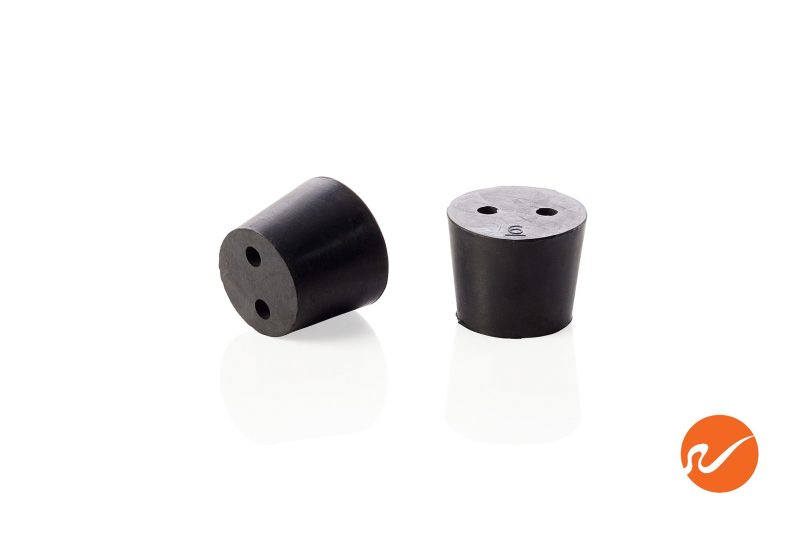 7 R06 2 EPDM RS Size 6 Rubber Stoppers with 2 holes Group