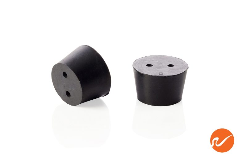 7 R08 2 EPDM RS Size 8 Rubber Stoppers with 2 holes Group