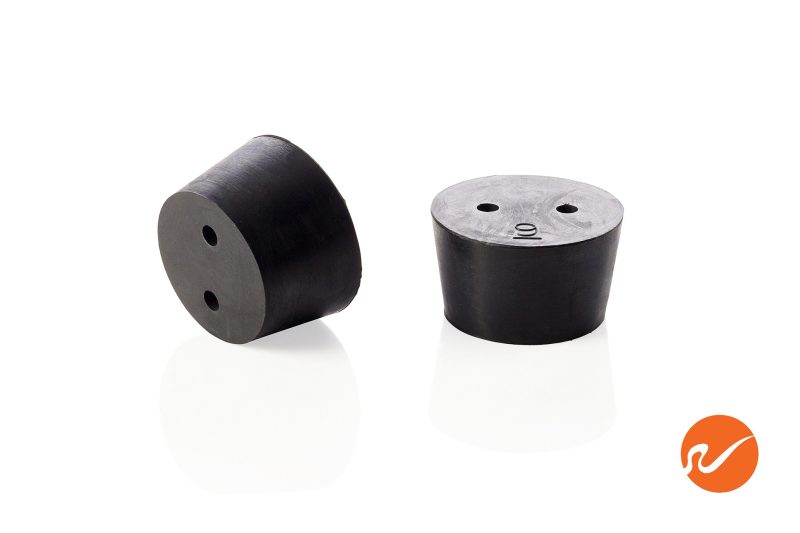 7 R09 2 EPDM RS Size 9 Rubber Stoppers with 2 holes Group