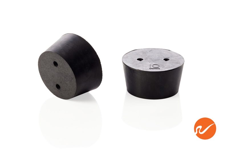 7 R10 2 EPDM RS Size 10 Rubber Stoppers with 2 holes Group