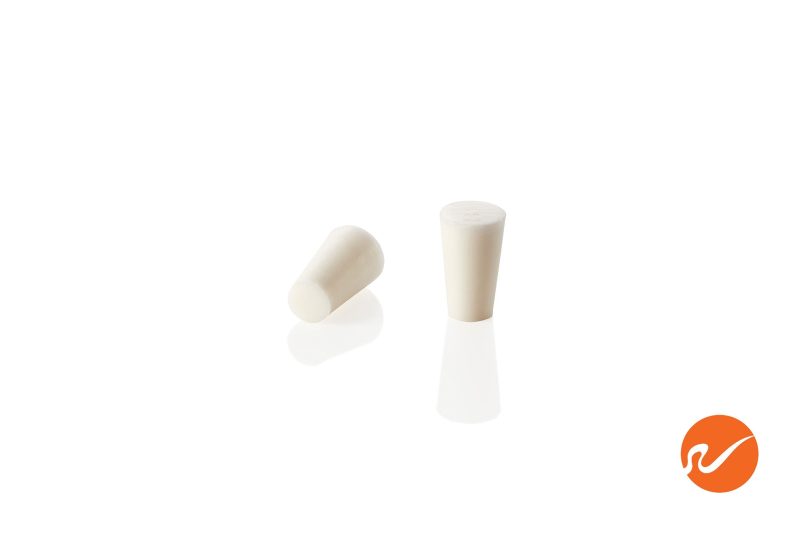 7 SR 00 S Size 00 White Silicone Rubber Stoppers Group