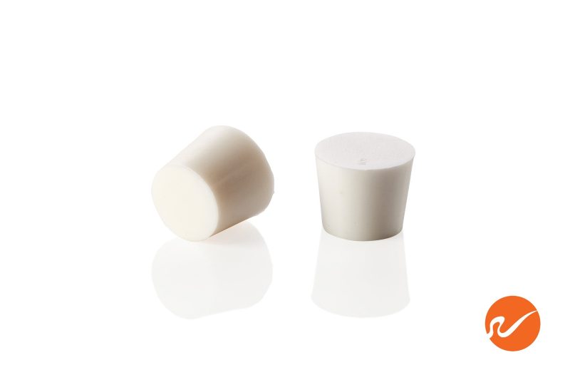 7 SR 6 S Size 6 White Silicone Rubber Stoppers Group