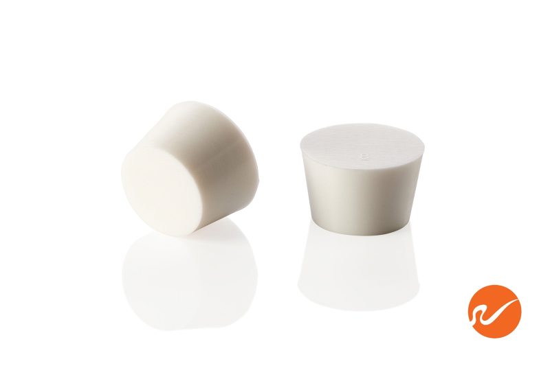 7 SR 8 S Size 8 White Silicone Rubber Stoppers Group