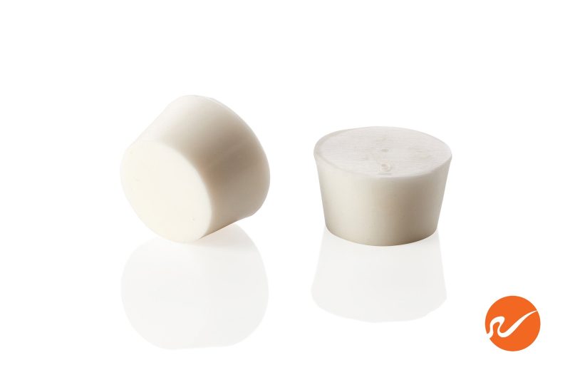 7 SR 9 S Size 9 White Silicone Rubber Stoppers Group